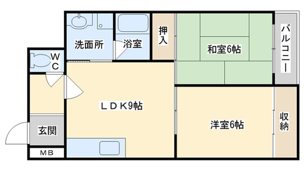 野田シャトルマンションA棟の物件間取画像